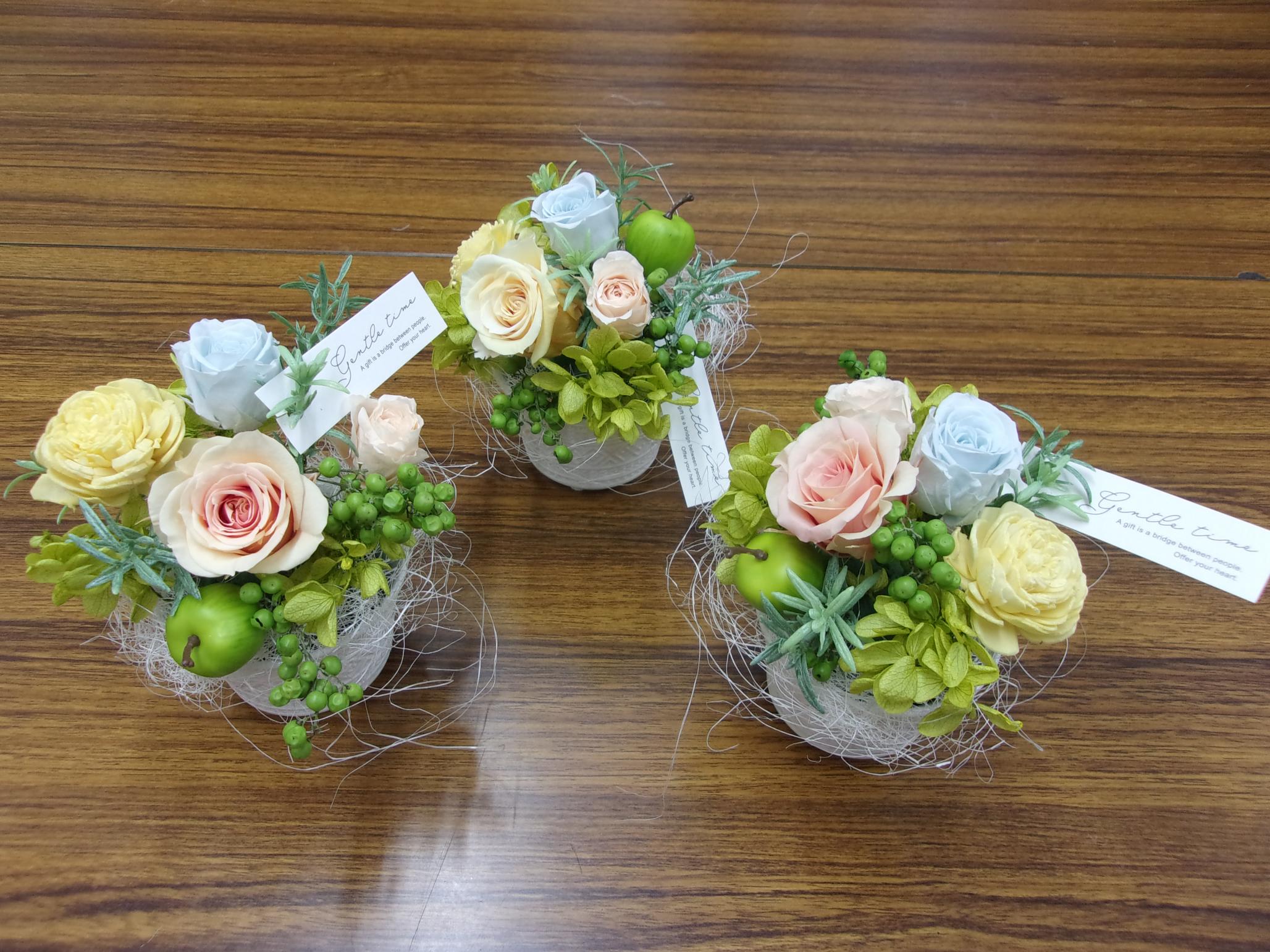 プリザーブドフラワー作品例1 プリザーブドフラワー作品例1