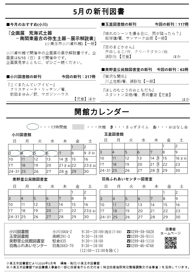 図書館だより5月号裏
