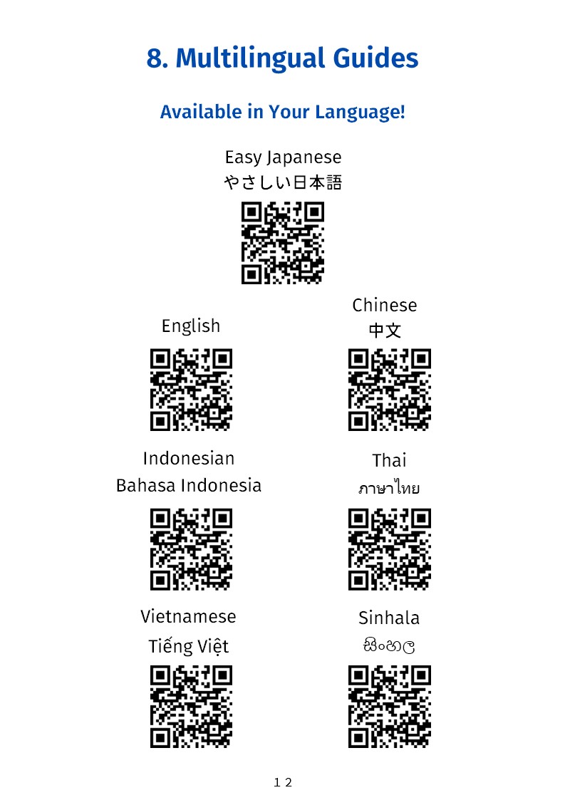 多言語のガイドブック